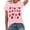 Z1Pink, variant on Trendfront Womens Summer Tops Fashion Tee Vintage Pineapple Graphic Print T Shirts Short Sleeve Crewneck Shirt Casual Vacation Clothing