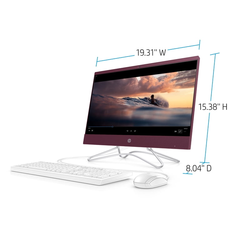 HP 22 All-in-One PC Desktop Computer, Intel Celeron, 4GB, 1TB, DVD