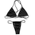 thumbnail image 5 of Xysaqa Womens Halter Sexy Brazilian Bikini Sets Women 2 Piece Swimsuit String Top Thong Bathing Suits Swimwear S-XL (No Padded), 5 of 9