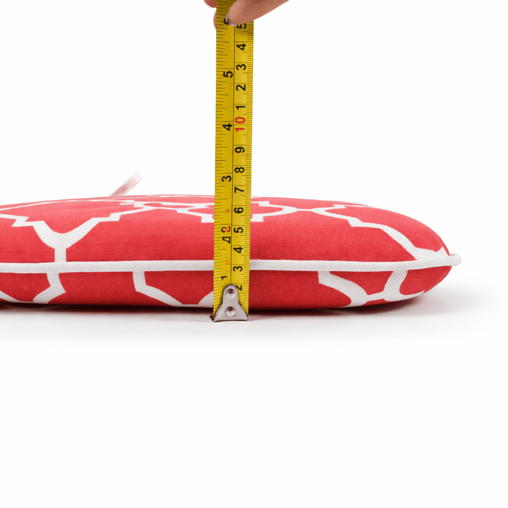 Leumius 4-Pack Outdoor Patio Dining Chair Cushion,All-Weather Water-Repellent U-Shape Thick Foam Seat Cushions with Ties for Garden,Patio & Dining Chairs,17"x16"x2",Red