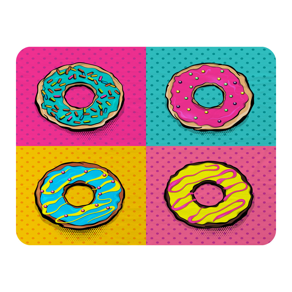 Set doughnut sweet food, donut cartoon pop art style (Blanket