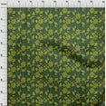 thumbnail image 3 of oneOone Tissu Lycra Polyester Tourbillonfeuilles & Tissu Imprimé Artistique Floral 1 Yard 56 Inch Wide, 3 of 4