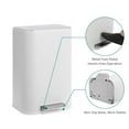 thumbnail image 4 of 3.2 Gallon Bathroom Trash Can with Lid, Stainless Steel Garbage Can with Foot Pedal & Removable Inner Bucket, Rectangular Small Step Waste Bin for Kitchen Living Room (White, 12L), 4 of 7