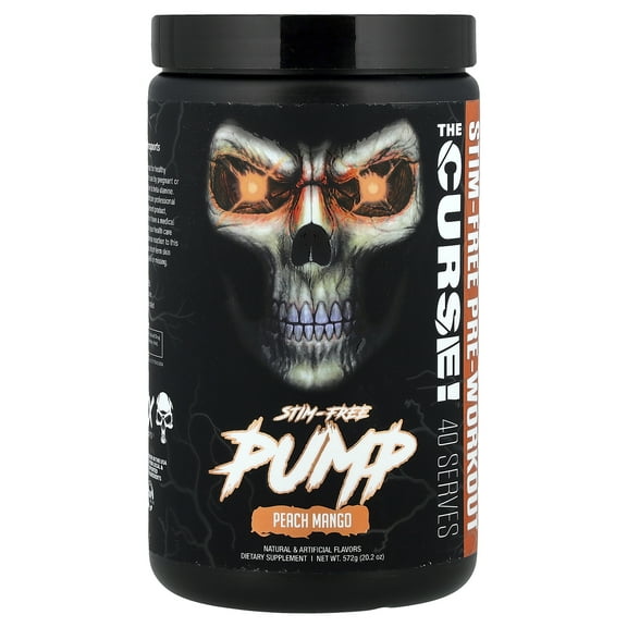 JNX Sports Stim-Free Pump, Pre-Workout, Peach Mango, 20.2 oz (572 g)