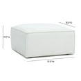 thumbnail image 6 of TOV Furniture Mindy Cream Chenille Basketweave Ottoman, 6 of 6