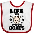 thumbnail image 3 of Inktastic Life is Better with Goats Boys or Girls Baby Bib, 3 of 4