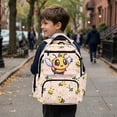 thumbnail image 4 of Yspwyqan Backpack for School, 17 Inch Lightweight 600D Polyester Kids Backpack, Multi-Pocket Fits 15.6 Laptop, Cute Bee Daisy Daypack for Elementary Middle Hiking, 4 of 7