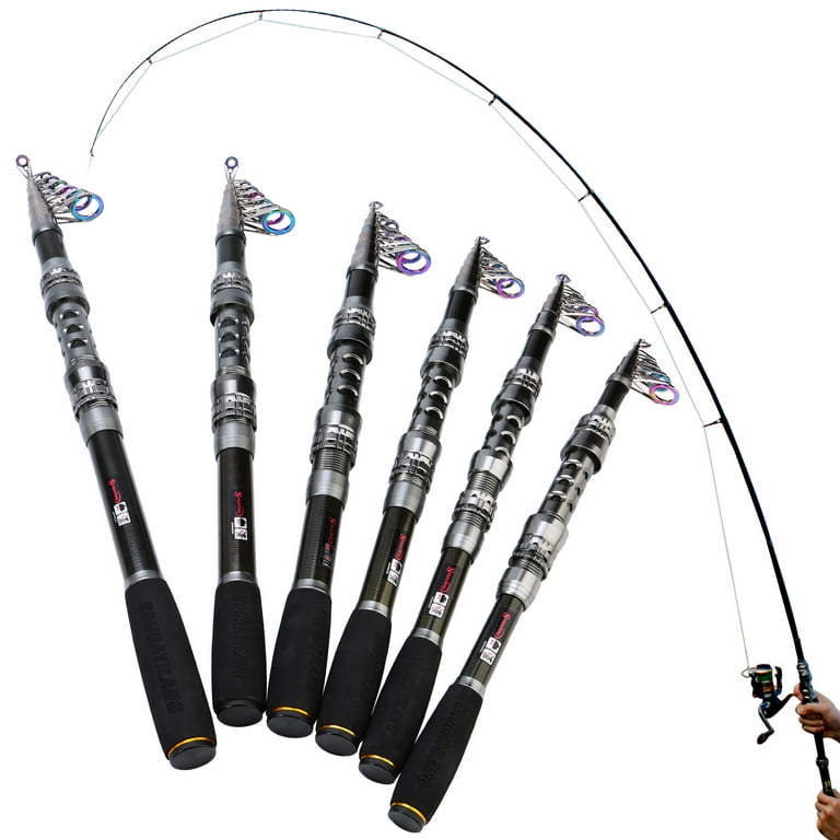 Sougayilang 1.8-3.3m Telescopic Fishing Rods Ultralight Carbon Fiber  Spinning Rods 