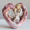 thumbnail image 2 of Escultura de resina Amor entre madre e hijo, vínculo familiar, 2 of 2