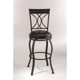 thumbnail image 2 of Home Square 43" Transitional Swivel Bar Stool in Black Silver - Set of 2, 2 of 7