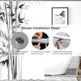 thumbnail image 5 of Black Bamboo Plant Shower Curtain Set for Bathroom,White Modern Minimalism Art Shower Curtains,Aesthetic Shower Curtain with 12 Hooks 72x72in,Waterproof Fabric, 5 of 6