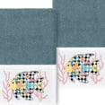 thumbnail image 2 of Linum Home Textiles 2-Pieces Tropical Fish Turkish Cotton Hand Towel Set, 16" x 30", Blue, 2 of 4