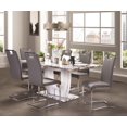 thumbnail image 1 of Topline Home Furnishings Glass top Grey and White Dining Table, 1 of 1