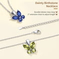 thumbnail image 6 of FindChic Birthstone Necklaces for Women, Dainty Butterfly Pendant Necklace Synthetic Peridot Necklace Birthday Anniversary Jewelry Gifts for Mother Wife Grandma, 6 of 8