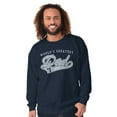 thumbnail image 5 of World's Greatest Dad Number 1 Father Men's Crewneck Sweatshirt Brisco Brands S, 5 of 6