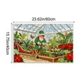 thumbnail image 4 of Embroidery Christmas Outdoor Rugs Christmas Decor Doormat, Cozy Holiday Welcome Mats, Outdoor Covered Area Carpet Mats, Green Greenhouse Design with Santa and Sled, Farmhouse Entryway Doormat, 4 of 6