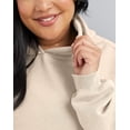 thumbnail image 4 of Hanes EcoSmart Women's Fleece Hoodie (Plus Size) Champagne Frost 4X, 4 of 5