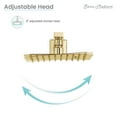 thumbnail image 5 of Concorde Single-Handle 1 Spray 8" Wall Mounted Fixed Shower Head in Brushed Gold (Valve Included), 5 of 7