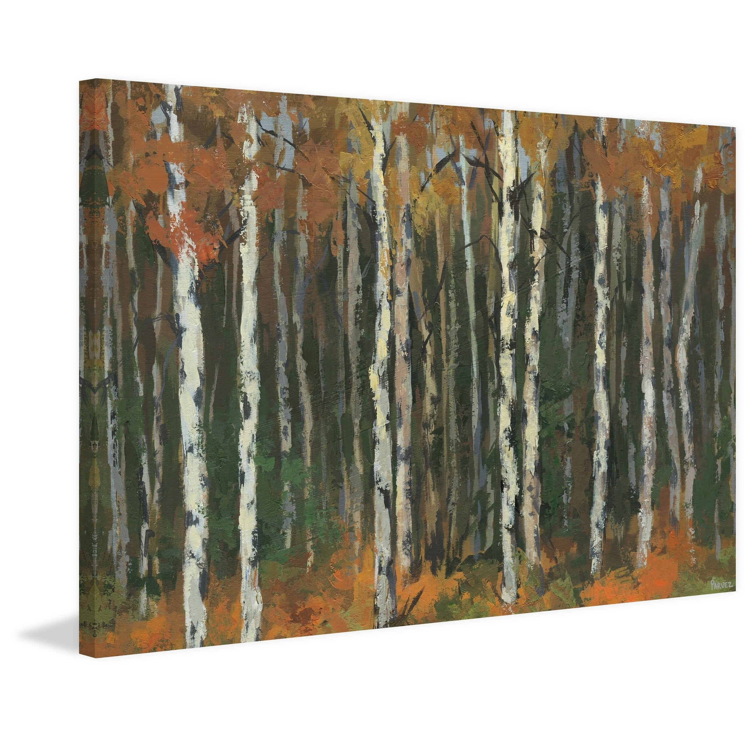 Parvez Taj "Autumn Forest" Painting Print on Wrapped Canvas