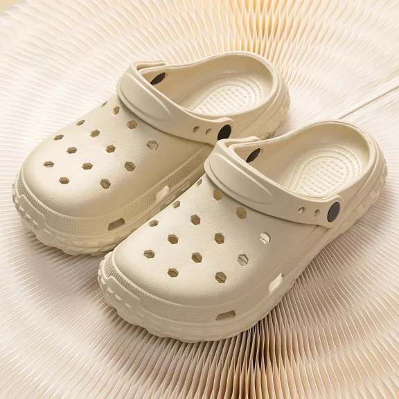 HAN.1 Unisex Platform Clogs, Thick Sole EVA Garden Shoes, Non-Slip Breathable Slip-On Sandals for Women Men, Casual Beach & Outdoor Footwear
