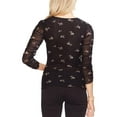 thumbnail image 2 of Vince Camuto Womens Desert Bouquet Pullover Blouse, Black, X-Small, 2 of 2