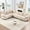 Beige-Linen, variant on Puremind L Shaped Sofa, Oversized 5 Seat Corner Sofa with Side Pockets, Sectional Couches for Living Room/Apartment, Dark Gray