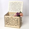 thumbnail image 4 of KAKOWELY Wood Wedding Storage Box Flower Box for Wedding Party Gathering (One Key, 12 Rubber Rings, Small Size),9.84"X7.87"X7.2", 4 of 4