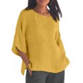 thumbnail image 1 of Birdeem Chemise Ample en Coton Uni à Manches Courtes pour Femmes, 1 of 5