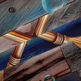 thumbnail image 4 of Manfei Ocean Paddle Anchor Shower Curtain 72Wx78L,Vintage Lake House Bath Curtain,Blue Gray, 4 of 6
