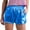 Blue, variant on Womens Shorts 2025 Summer Metallic Shiny Pants Elastic Waist Rave Dance Casual Beach Shorts S-2XL