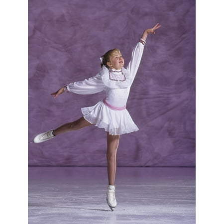 Young Female Figure Skater Print Wall Art