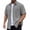 Gray, variant on WIZUTIZ Men's Retro Solid-Color Corduroy Lapel Short-Sleeved Shirt Button Down Overshirt Loose Stylish Solid Color Shirt