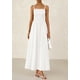 thumbnail image 3 of Vestido largo PRETTYGARDEN para mujer, estampado, verano 2025, blanco, 3 of 9