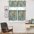 thumbnail image 5 of 3 Piece Curtains Tiers and Valances Set, Sunflower Mason Jar Positive Quotes Vintage Farmhouse Decoration Rod Pocket Short Window Treatment Tiers Curtains Panel and Valance for Cafe Bathroom Kitchen, 5 of 6
