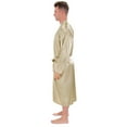 thumbnail image 2 of Simplicity Unisex Long Kimono Satin Robe Sleepwear Latte, 2 of 3