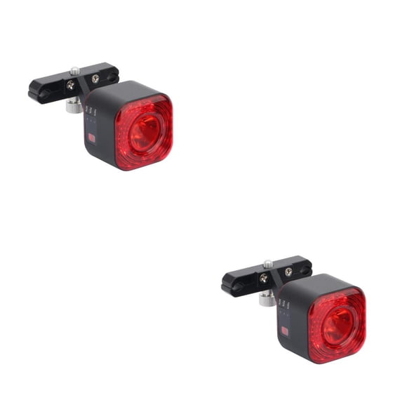 Bearachild Luz trasera para bicicletas, freno inteligente, luz trasera recargable para bicicleta de montaña, lámpara intermitente de carga Tija de sillín 2piezas