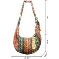 thumbnail image 5 of JennyShop Canvas Purse Cotton Satchel, Pretty Shoulder Bag for Women,Hippie Crossbody Bagm,Bohemian Handbag Printed Pattern Hobo Bag, 5 of 7