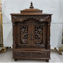 Wooden Temple for Home Teak Wood Temple Hindu Mandir Home Mandir Pooja Ghar Large Wooden Mandir Indian Temple Home Temple Pooja Mandap Handcrafted Temple South Indian Temple Decor - AtoZ India Cart