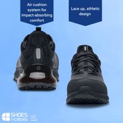 Shoes for Crews Gia ECO Nano Composite (NCT), Womens Slip Resistant Work Shoes, Water Resistant, Black