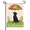 Garden Flag-1, variant on Black Labrador Welcome Garden Flag 12×18in Double Sided Spring Floral Umbrella Dog Protected Outdoor Decor for Lawn Patio Yard Home Outside