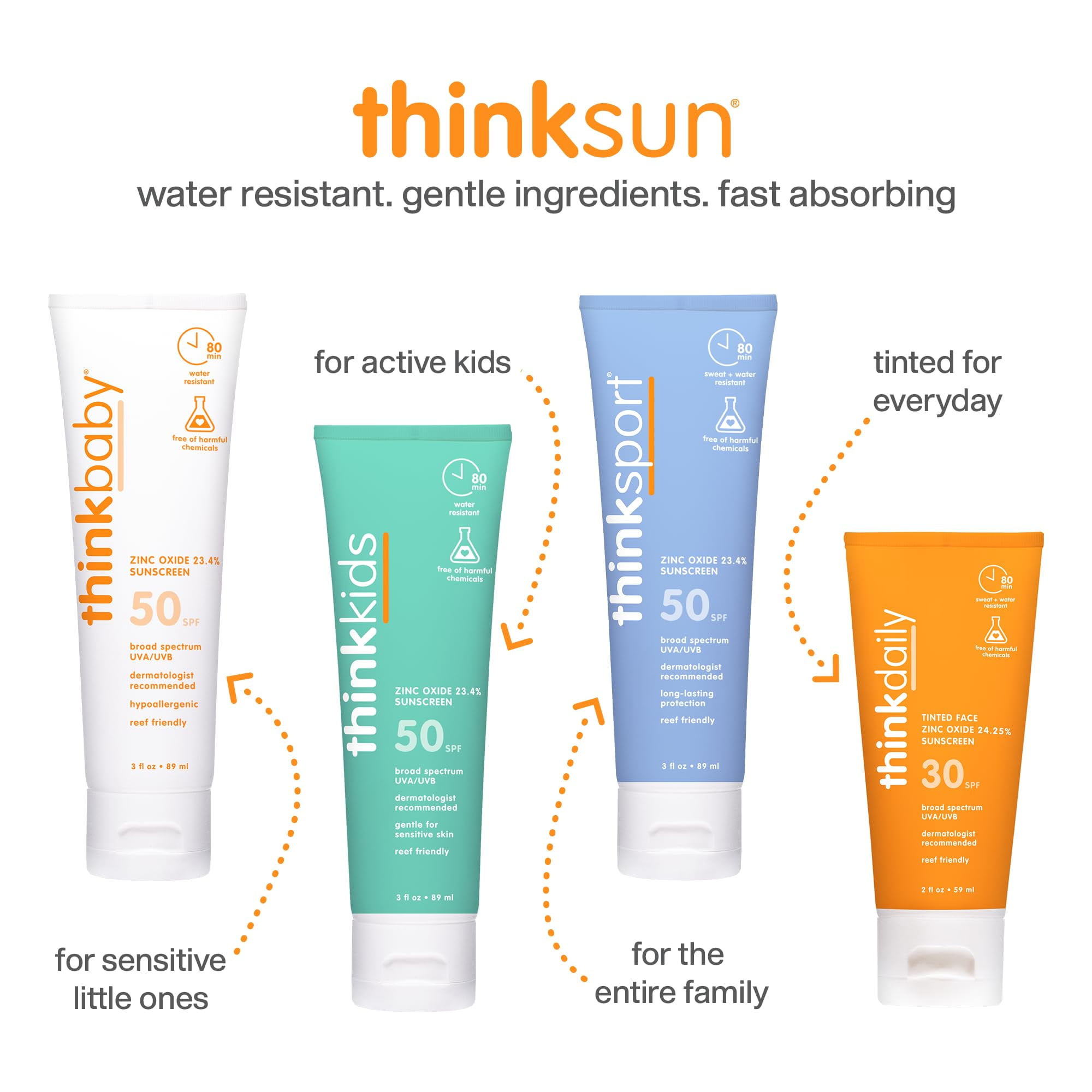 (Pack Of 6) Think Sunscreen Spf 50 3 Fl Oz