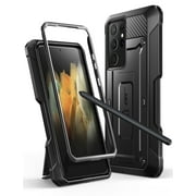 SUPCASE UB Pro Series Case for Samsung Galaxy S21 Ultra 5G(2021 Release) Without Built-in Screen Protector, Full-Body Dual Layer Rugged Holster & Kickstand Case With S Pen Slot (Black)