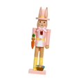 thumbnail image 4 of guohui Easter Bunny Nutcracker Decor Easter Decoration for Party Decor Holiday Home Pink, 4 of 9