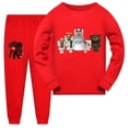 thumbnail image 1 of Conjunto de pijama de Halloween para niños y niñas, ropa de dormir de inodoro Skibidi, Pijamas de Navidad, primavera y otoño, 1 of 4