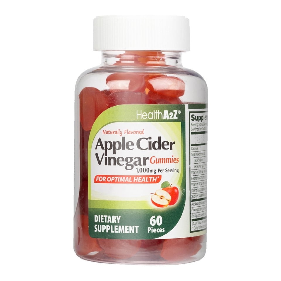 HealthA2Z Apple Cider Vinegar 500mg Gummy 4g, 60 ct