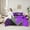 Black Purple 02, variant on Homewish Cheetah Leopard Print Twin Bedding Sets 7-Piece for Girl, Black Purple Love Heart Bedding Comforter Set, Stripes Abstract Reversible Sheet Sets, Super Cozy Room Decor