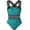 Bluebird Blue, variant on Hilor Women's One Piece Swimsuits Front Crossover Swimwear Hollow Bathing Suits Monokinis