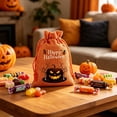 thumbnail image 7 of AZXY Halloween Trick or Treat Bags Linen Drawstring Pumpkin Candy Pouches, Reusable Happy Halloween Gift Treat Sacks for Holiday Costume Party Favors & Halloween Decor Supplies, 7 of 7