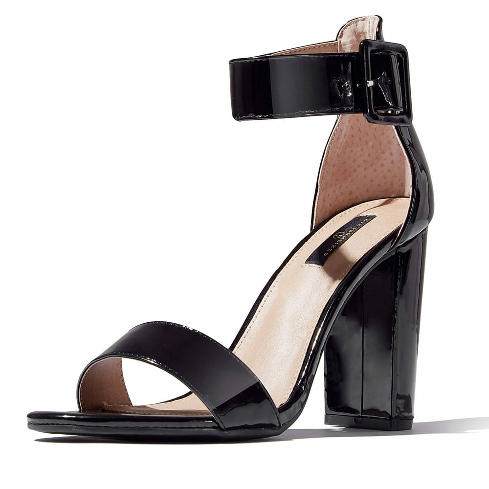 black thin strap high heels