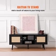 thumbnail image 2 of Soporte de TV VEVOR Rattan para TV de 55 pulgadas con estantes ajustables, 2 of 9